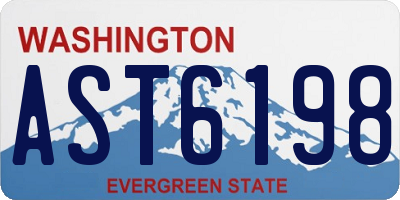 WA license plate AST6198
