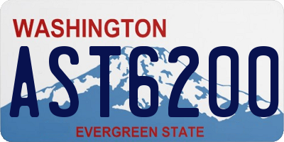 WA license plate AST6200