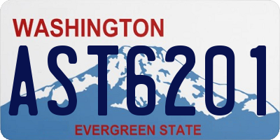 WA license plate AST6201