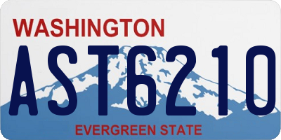 WA license plate AST6210