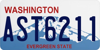 WA license plate AST6211