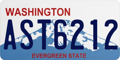 WA license plate AST6212