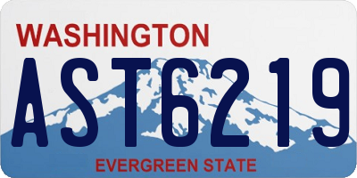 WA license plate AST6219
