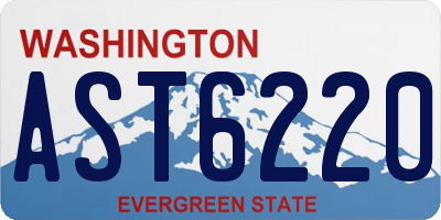 WA license plate AST6220
