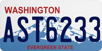 WA license plate AST6233
