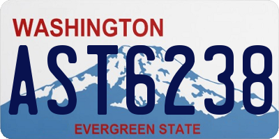 WA license plate AST6238