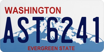 WA license plate AST6241
