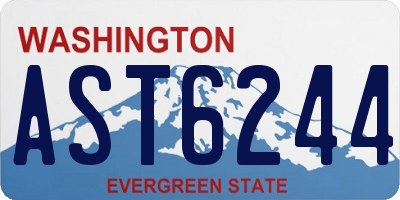 WA license plate AST6244