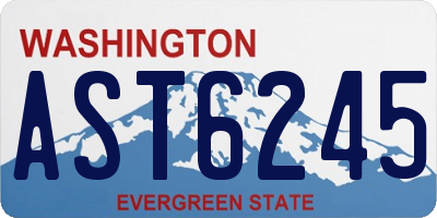 WA license plate AST6245