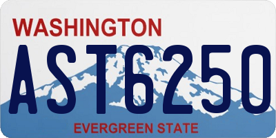 WA license plate AST6250