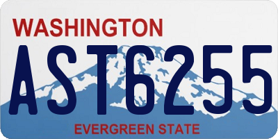 WA license plate AST6255