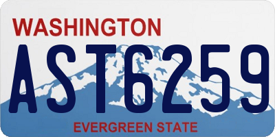 WA license plate AST6259