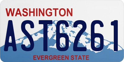 WA license plate AST6261