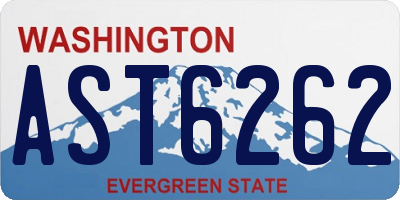 WA license plate AST6262