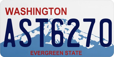 WA license plate AST6270