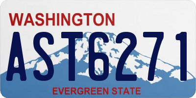 WA license plate AST6271