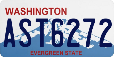 WA license plate AST6272