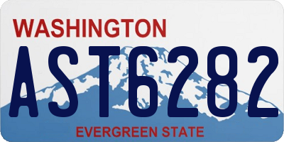 WA license plate AST6282