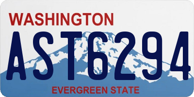 WA license plate AST6294