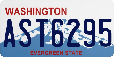 WA license plate AST6295