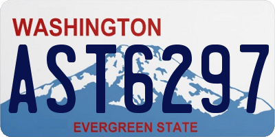 WA license plate AST6297