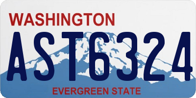 WA license plate AST6324