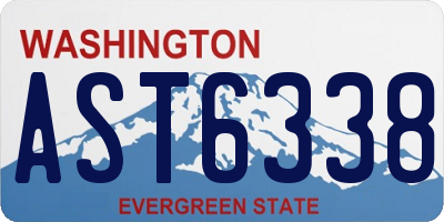 WA license plate AST6338