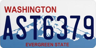 WA license plate AST6379