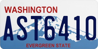 WA license plate AST6410