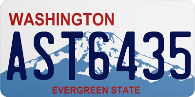 WA license plate AST6435