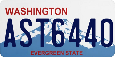 WA license plate AST6440
