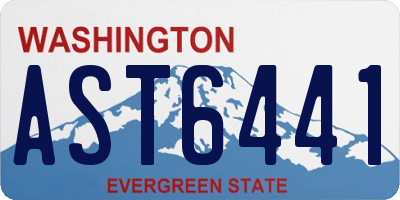 WA license plate AST6441