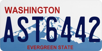 WA license plate AST6442