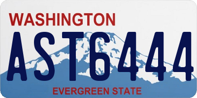 WA license plate AST6444