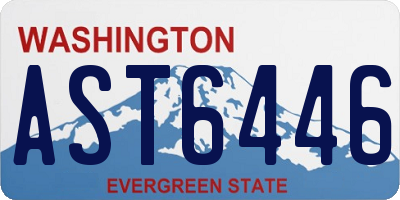 WA license plate AST6446