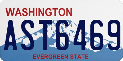 WA license plate AST6469