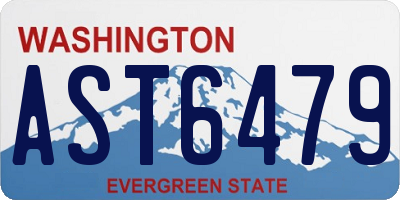 WA license plate AST6479