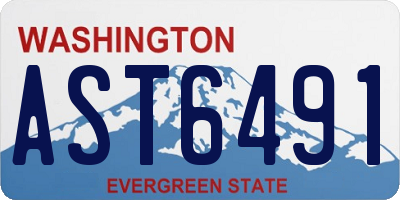 WA license plate AST6491