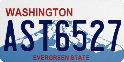 WA license plate AST6527
