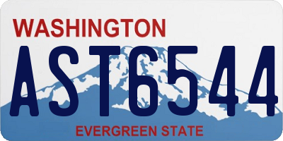 WA license plate AST6544