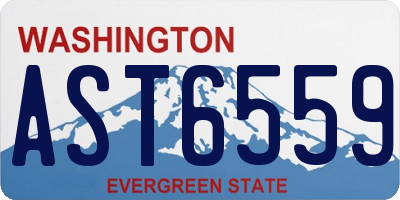 WA license plate AST6559