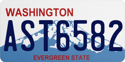 WA license plate AST6582