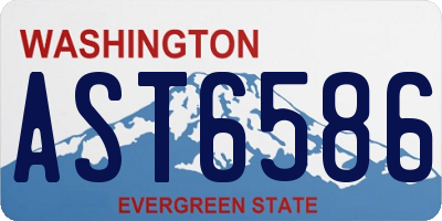 WA license plate AST6586