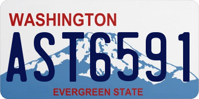 WA license plate AST6591