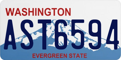 WA license plate AST6594