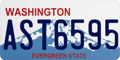 WA license plate AST6595