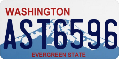 WA license plate AST6596
