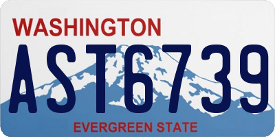 WA license plate AST6739