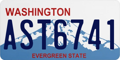 WA license plate AST6741