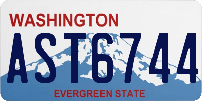WA license plate AST6744